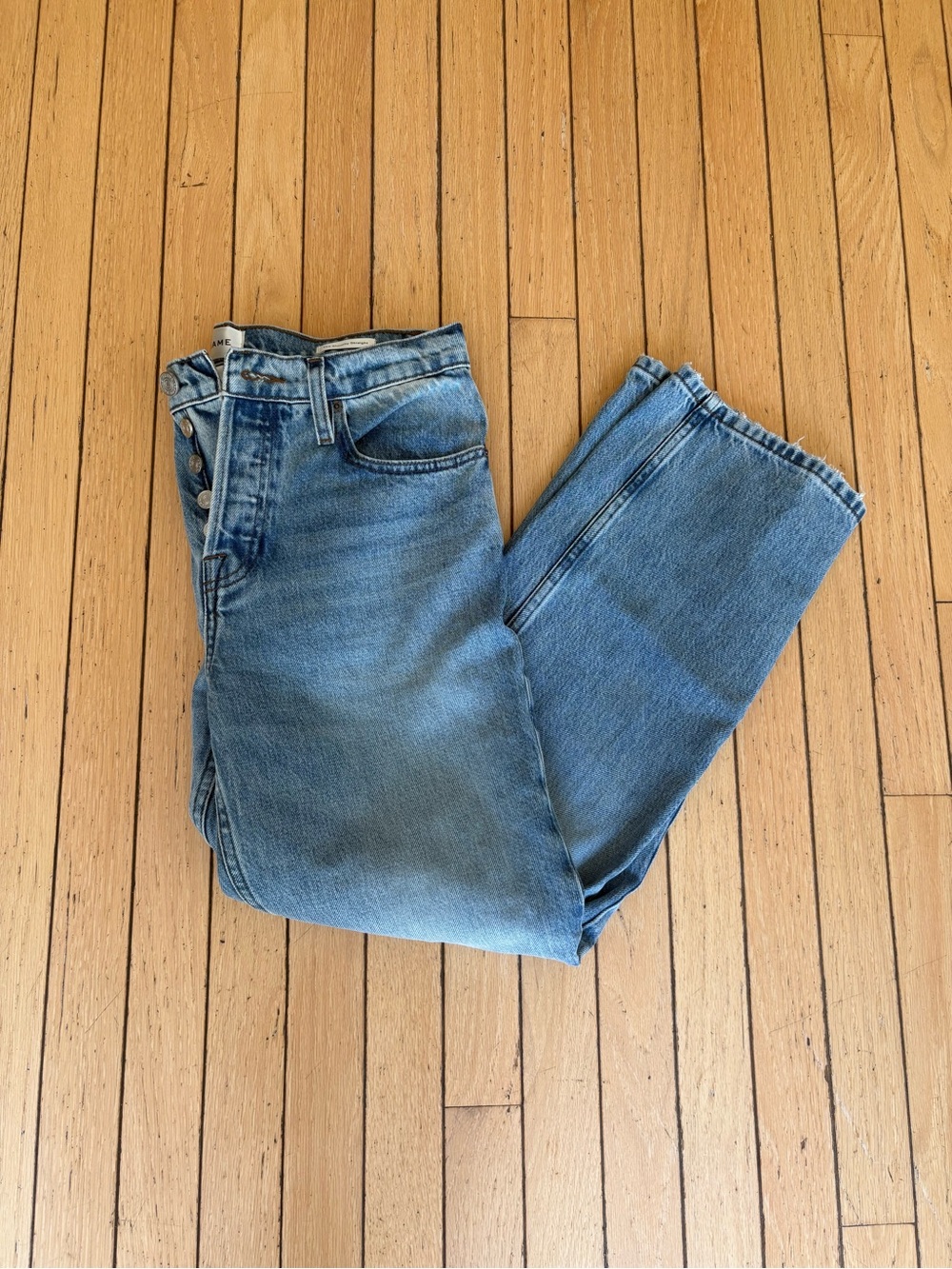 Frame Denim “The Slouchy Straight” Jeans Size 26 - Picture 7 of 10